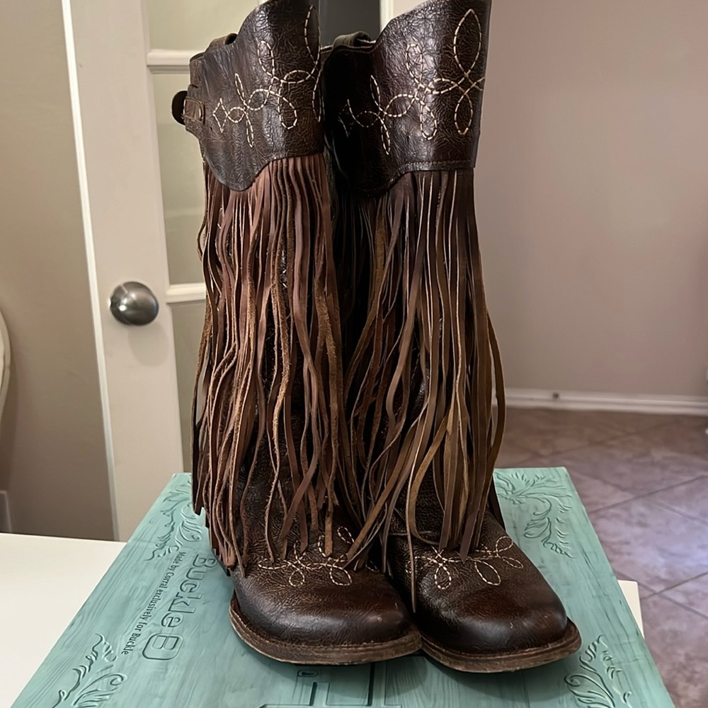 Corral western boots with removable fringe women’s size 7